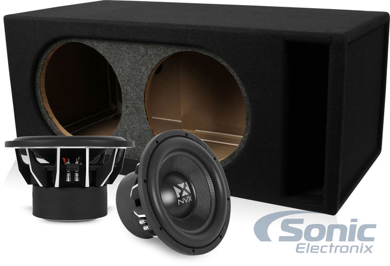 Dual 12" NVX VC Dual 4 ohm Subwoofers w/ Ported Enclosure Image 1