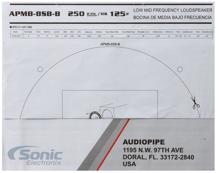 Audiopipe APMB-8SB-C 8" Loudspeaker Image 5