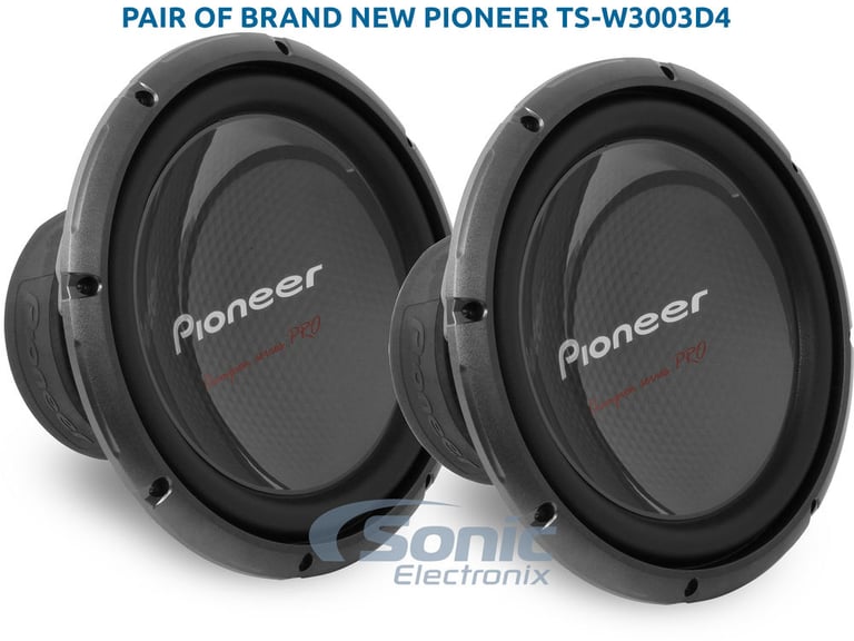 Pair of Pioneer TS-W3003D4 Image 1