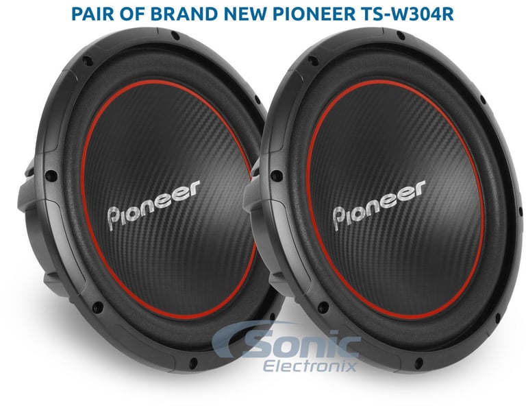 Pair of Pioneer TS-W304R Image 1