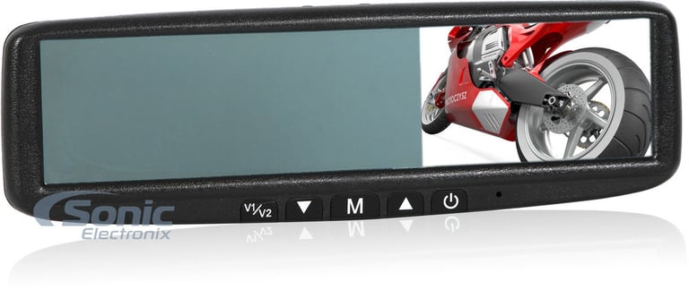 4.3" Digital TFT LCD Mirror Monitor With Rearview Camera Image 2