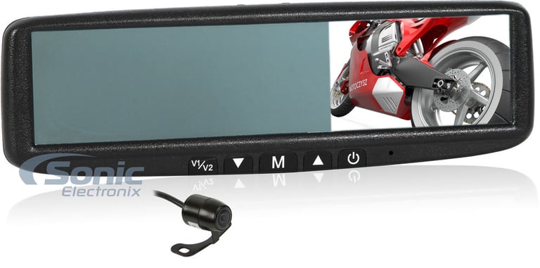 4.3" Digital TFT LCD Mirror Monitor With Rearview Camera Image 1