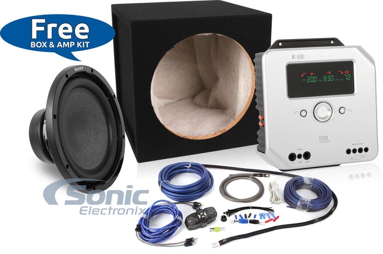 500 Watt JBL Amp + Sony Sub plus FREE Box & FREE Amp Kit Image 1