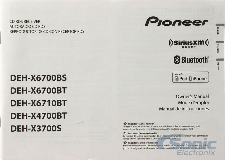 Pioneer DEH-X3700S Image 7