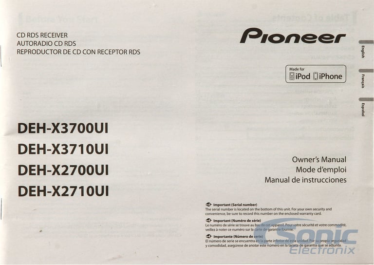 Pioneer DEH-X3700UI Image 7