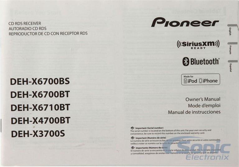 Pioneer DEH-X4700BT Open Box Complete Image 8