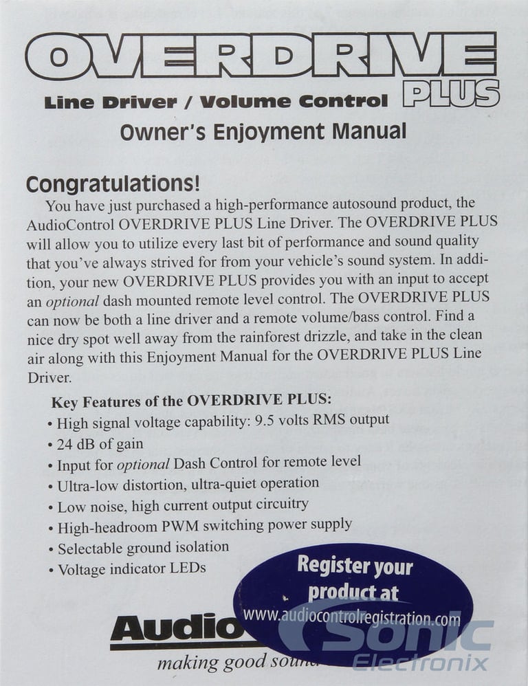 AudioControl OVERDRIVE(OVERDRIVE PLUS) Gray R/B Image 4