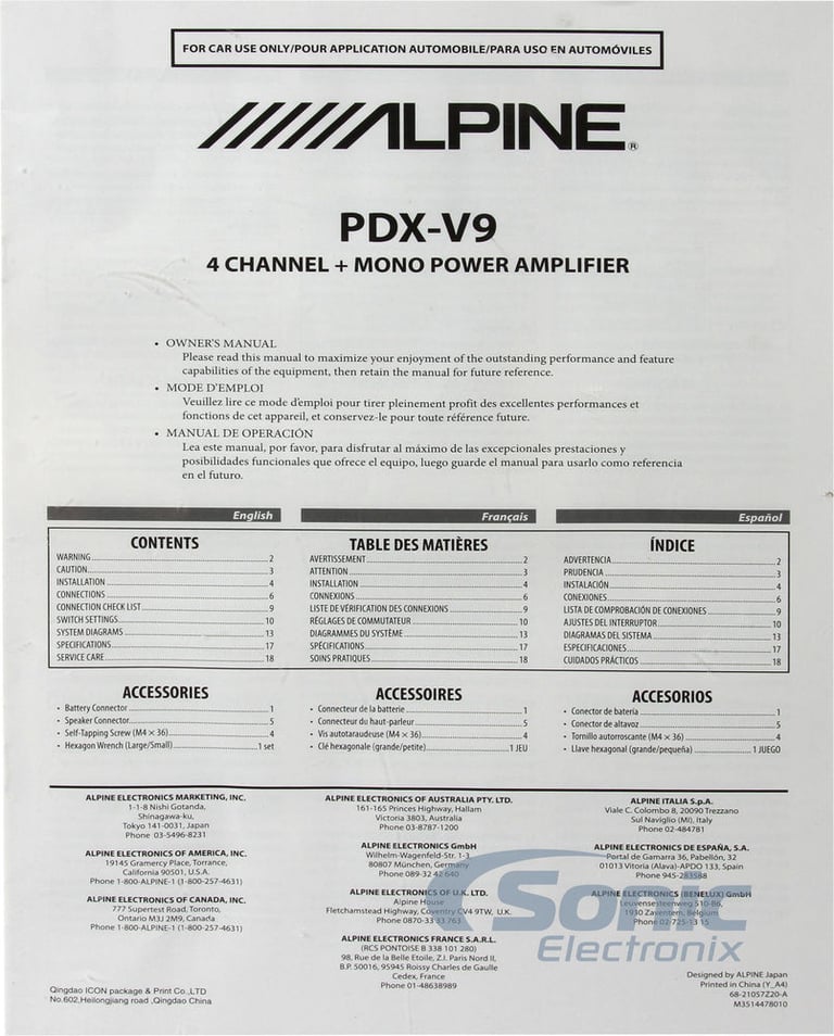 Alpine PDX-V9 Image 7