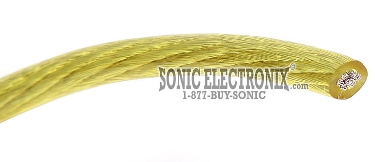 8 Gauge YELLOW Power / Ground Cable PRICED PER FOOT Image 1