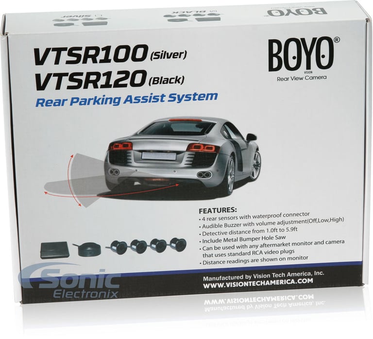 Parking Assist System w/ 4 Black Rear Parking Sensors (Open Box, Great) Image 8
