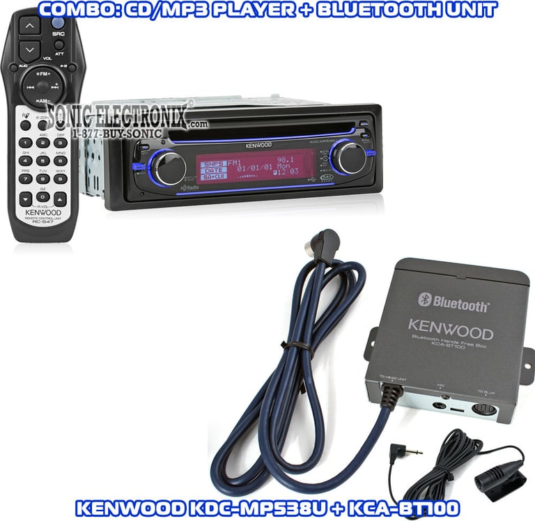 Kenwood KDC-MP538U + Kenwood KCA-BT100 Image 1