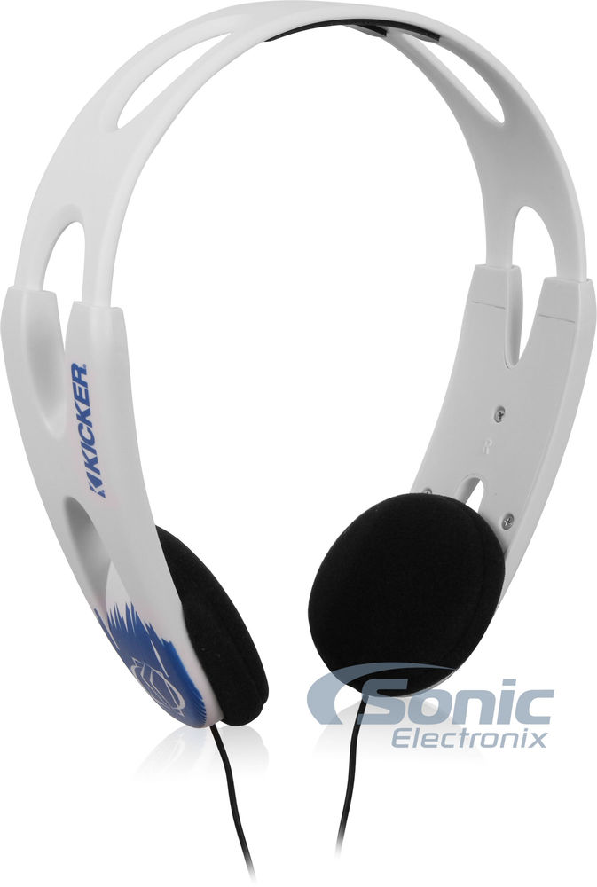 Kicker HP201W (White) Active-Style Stereo Headphones Image 1