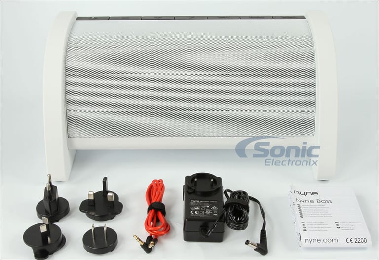 NYNE Audio Bass Portable/Home Wireless Bluetooth Speaker (White/Silver) Image 4