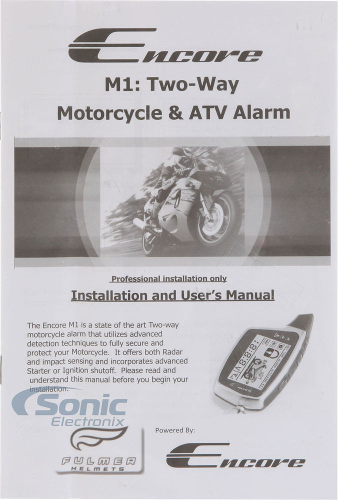 Encore M1 - Motorcycle Alarm System (Like New (Open Box)) Image 8