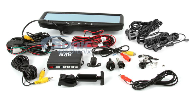 Rearview Monitor, Camera & Parking Sensor Package (BOYO Vision VTB44MCP-BL) Image 13