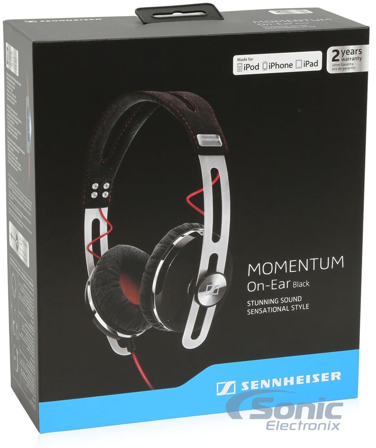 Sennheiser Momentum On-Ear Black Headphones + Slappa Case Bundle Image 15