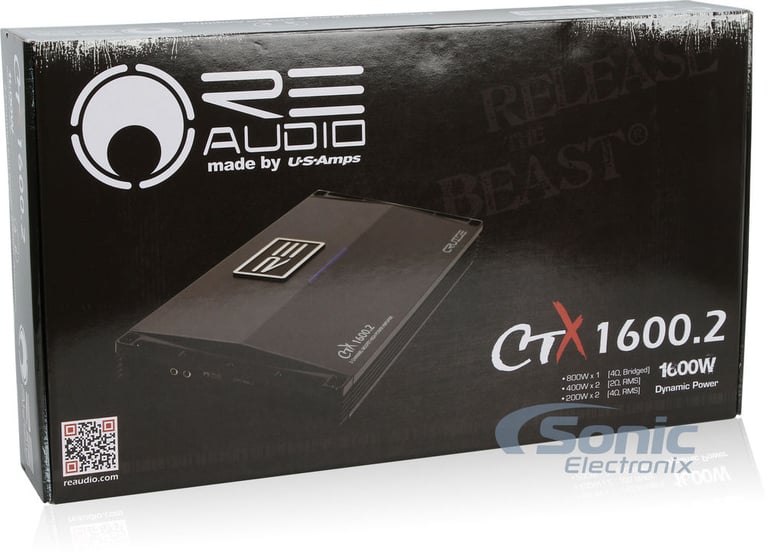 RE Audio CTX-1600.2 Amplifier with Two 12" NVX NSW124v2 Subwoofers Image 12
