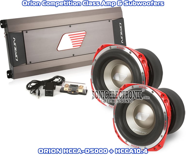 Orion HCCA-D5000 Amplifier + 2 Orion HCCA10.4 Subwoofers Image 1