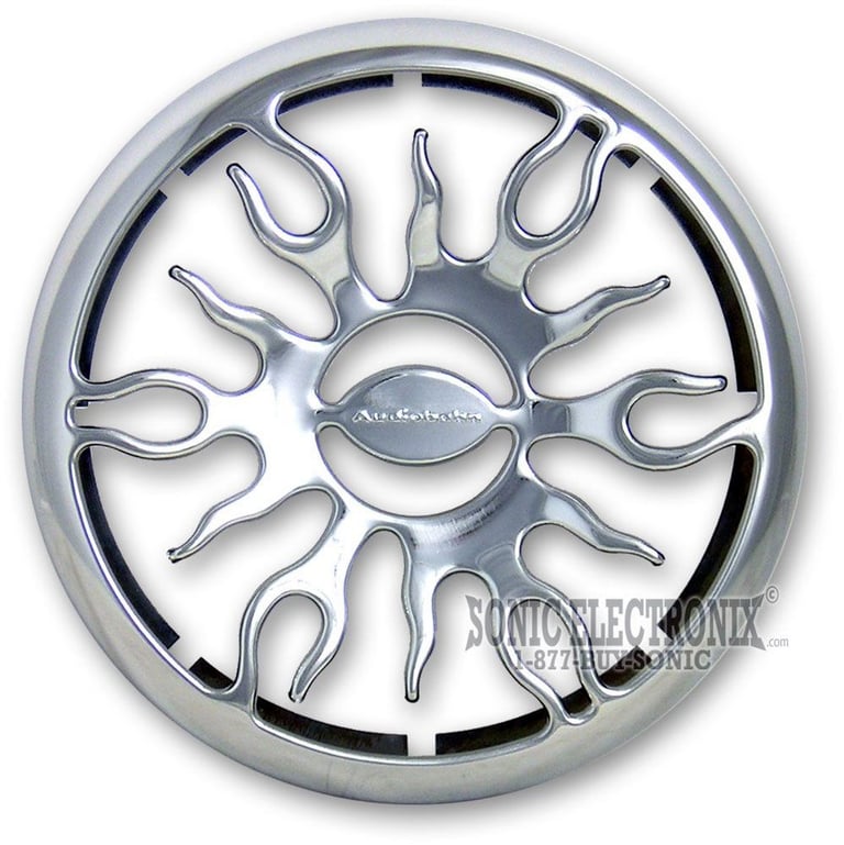 Audiobahn ABG8CQ-1 Single 8" Chrome Stamped Steel Deep Grill Image 1