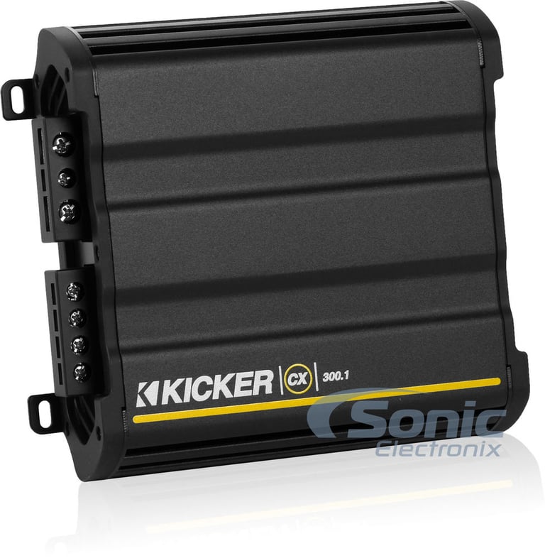 Kicker CX300.1 (12CX300.1) + Free 8 Gauge Amp Install Wiring Kit Image 2