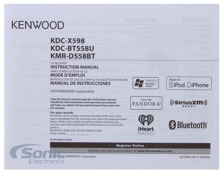 Kenwood 1998-2013 Harley Davidson eXcelon Stereo & Installation Combo Image 9