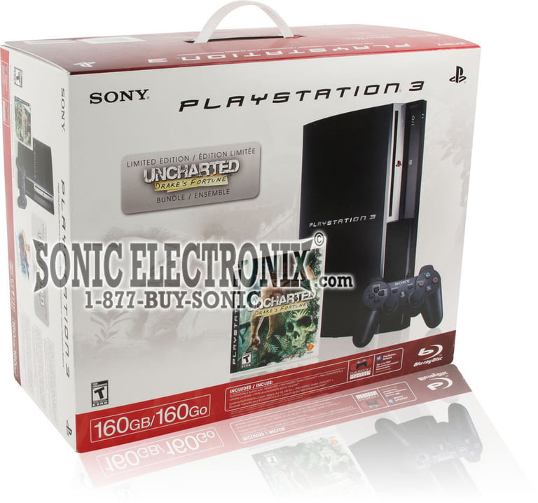 Sony PLAYSTATION 3 PS3 160GB "Uncharted" Bundle with Video Game Image 1