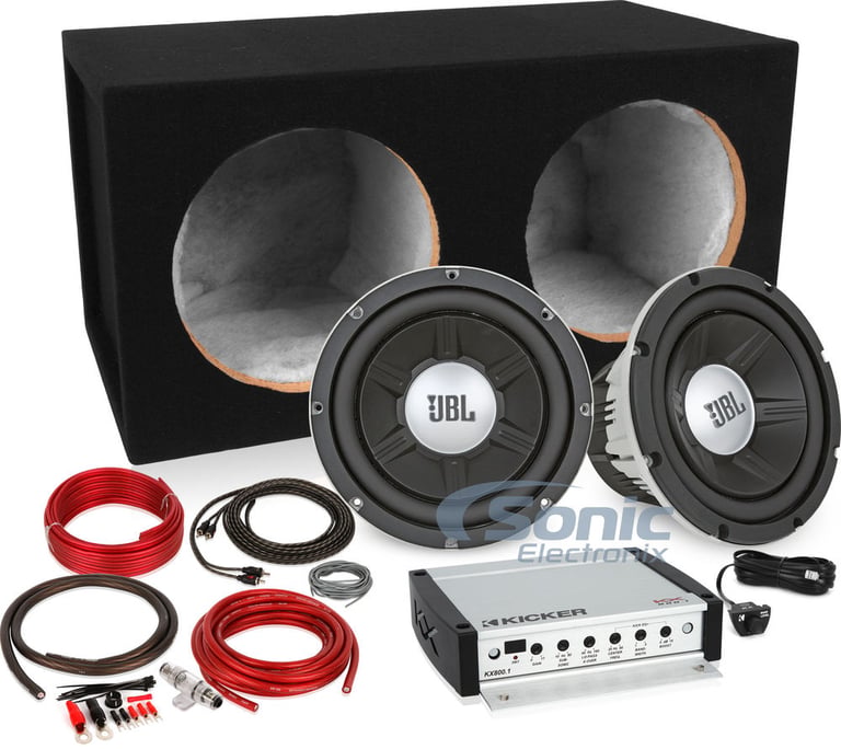 Kicker KX800.1 + (2) JBL GTO1014 Complete Bass Package Image 1