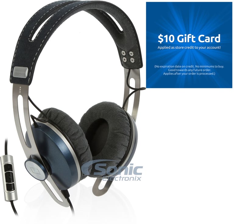 Sennheiser Momentum On-Ear Blue + $10 Sonic Electronix Gift Card Image 1