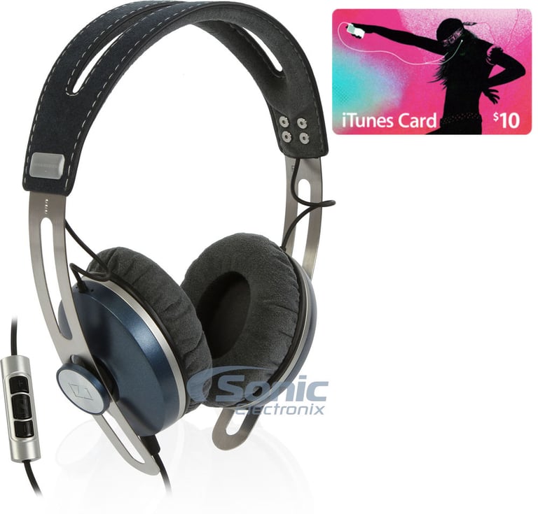 Sennheiser Momentum On-Ear Blue + $10 Apple iTunes Gift Card Image 1