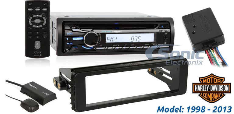 Sony 1998-2013 Harley Davidson Stereo & Installation Combo Image 1
