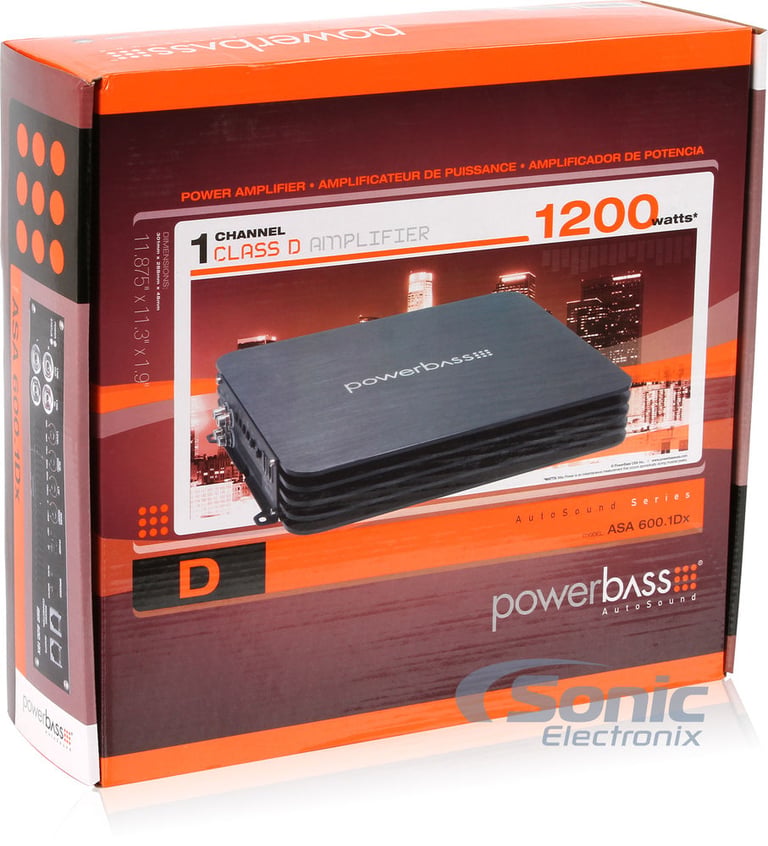 1200W PowerBass ASA 600.1DX (ASA600.1DX) Amplifier + Kicker Bass Package Image 13