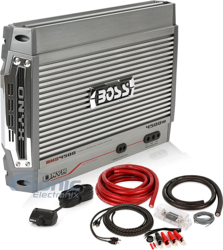 Boss NXD4500 + Complete 0 Gauge Amp Kit Image 1