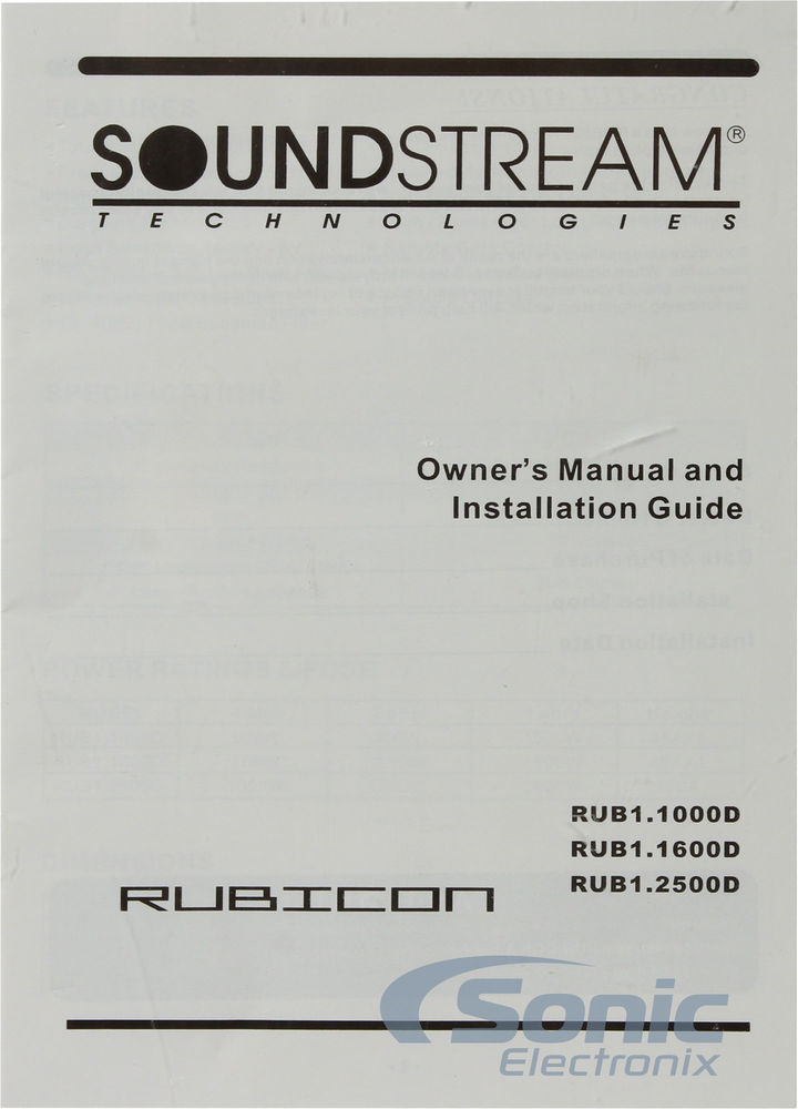 Soundstream RUB1.2500D- OPEN BOX  Image 8
