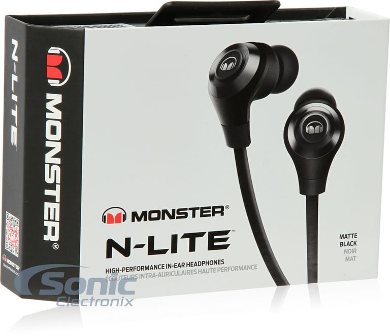 Monster N-Lite - Black (MH NLT IE BK CU WW) Image 5
