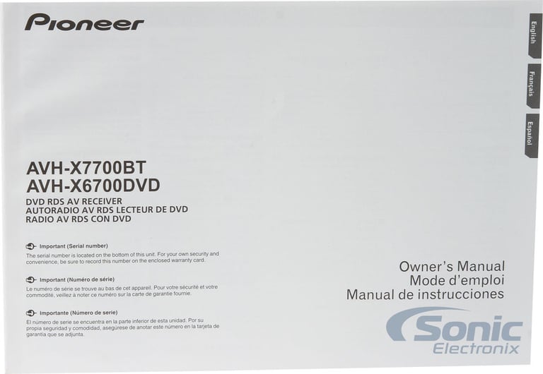 Pioneer AVH-X6700DVD OPEN BOX COMPLETE Image 9