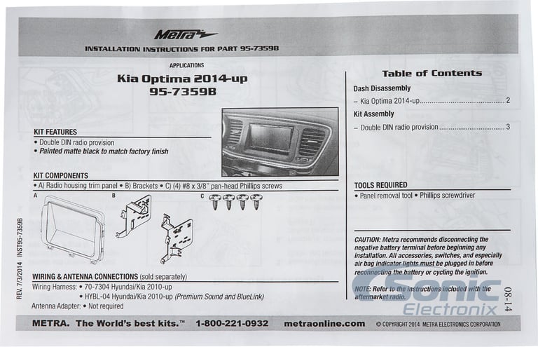 Metra 95-7359B Dash Kit Image 2