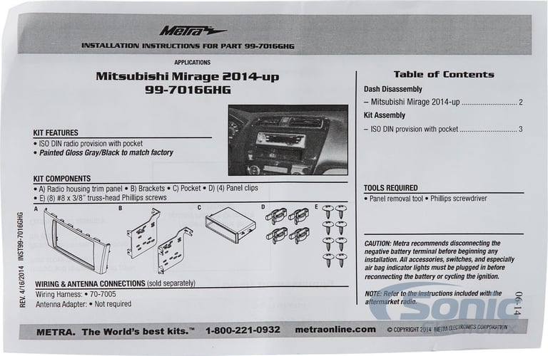Metra 99-7016GHG Dash Kit Image 3