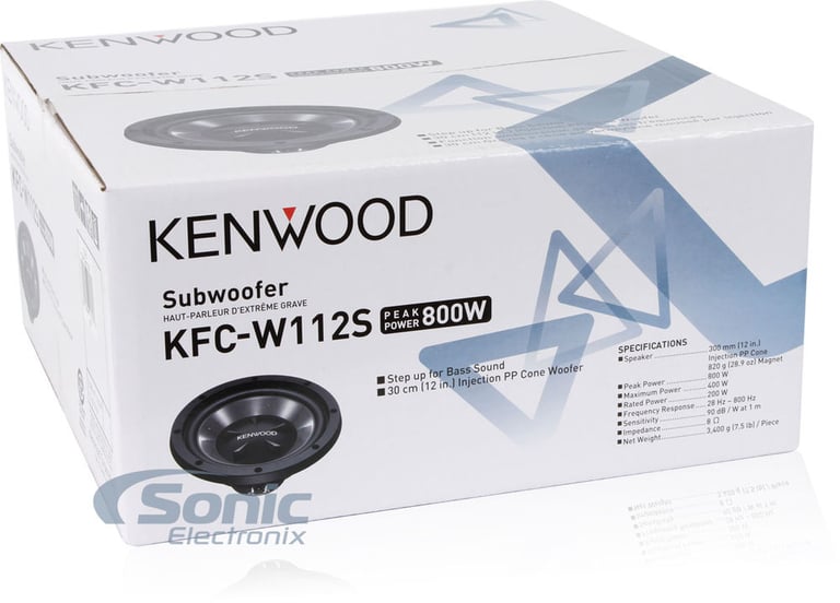 2 Kenwood KFC-W112S 12" Subwoofers + KAC-5207 2-Channel Amplifier Package Image 15