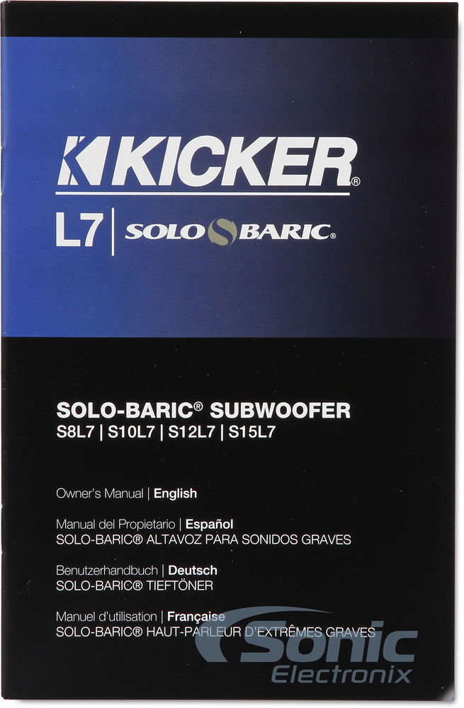 Kicker Solo-Baric S15L72 (11S15L72) + Free $100 Sonic Electronix Gift Card Image 8