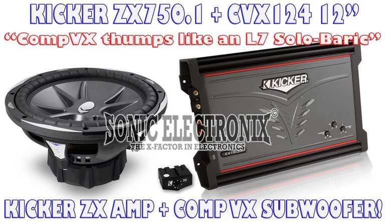 Kicker ZX750.1 + CVX12 Dual 4 ohms Image 1