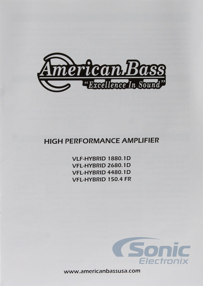 American Bass VFL26801D Image 6