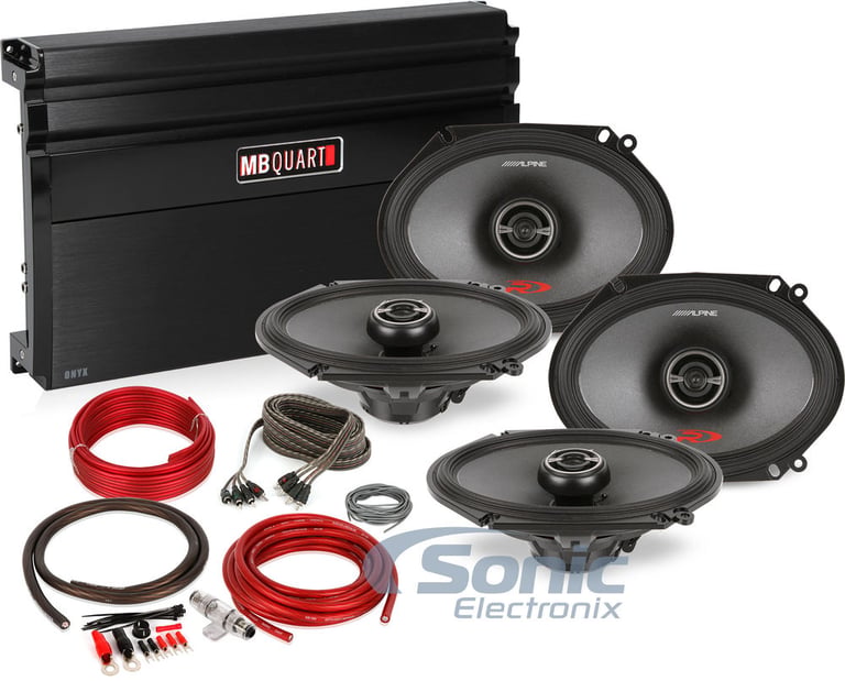 800W MB Quart + Alpine Amplified Speaker Combo Image 1
