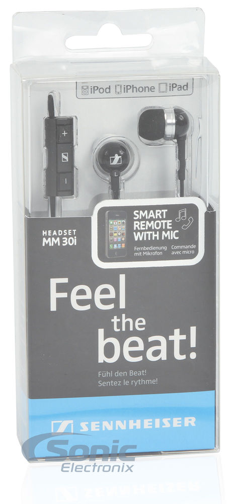 Sennheiser MM 30i Black (MM30i) Earbuds with 3-Button Mic for Apple iPhone Image 7