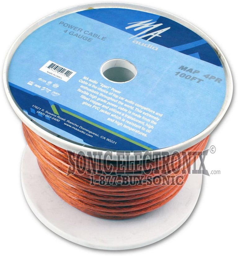 MA Audio MAP100-4OR -- 4 Gauge, 100 ft. ORANGE Image 1