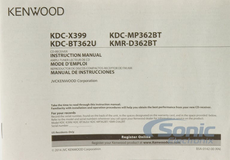 Kenwood eXcelon KDC-X599 Image 9