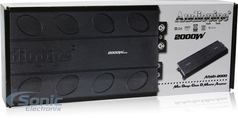 Audiopipe Class-D Monoblock 1-Ohm Stable - APMI-2000 (APMI2000) LIKE NEW DAMAGED PACKAGING Image 9