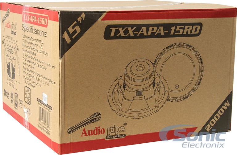 Audiopipe TXX-APA-15RD (Red) OPEN BOX COMPLETE Image 5