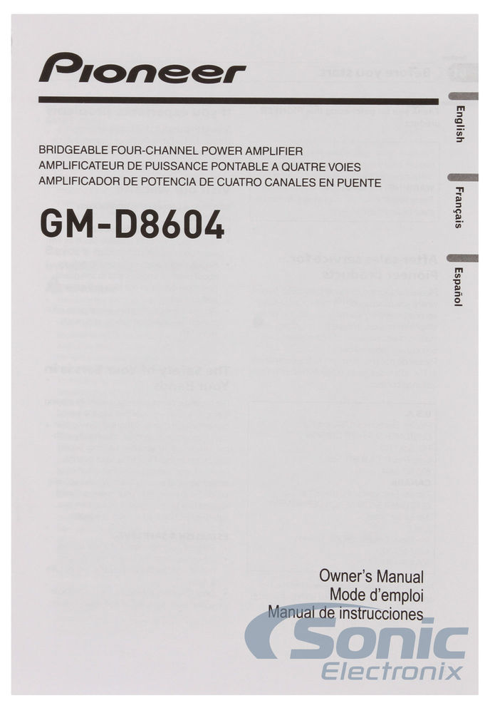Pioneer GM-D8604 (Ships as 2019 model: Pioneer GM-D8704) Image 5