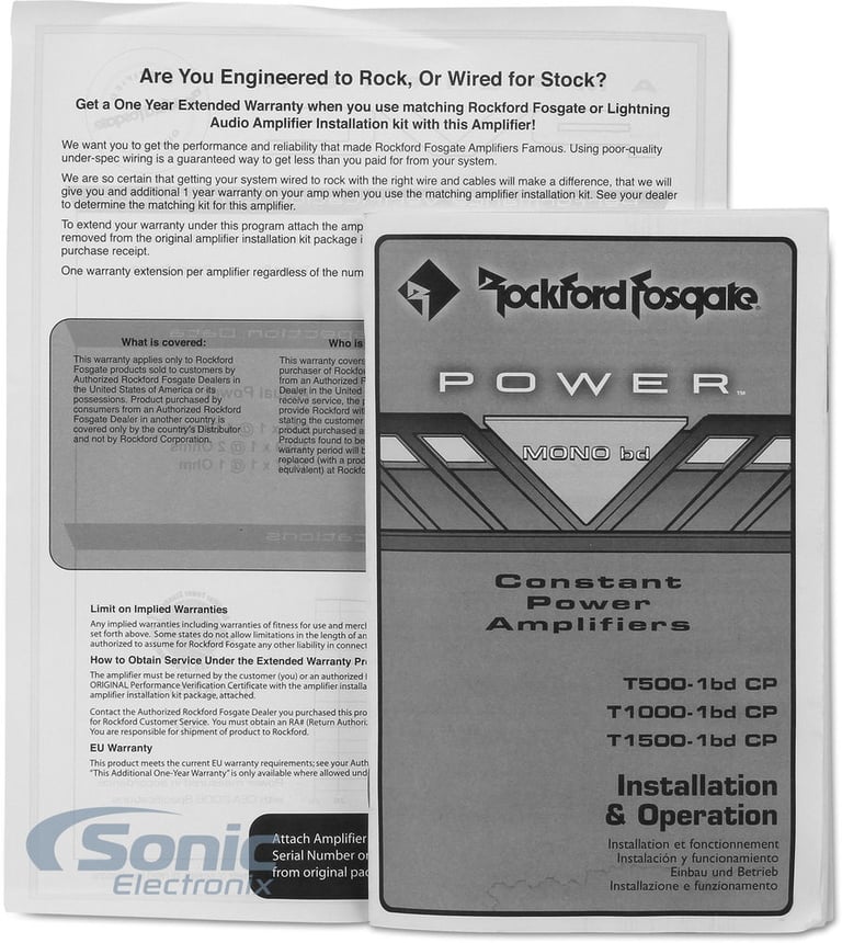 Rockford Fosgate Power T1000-1bdCP (Open Box, Like New) Image 5