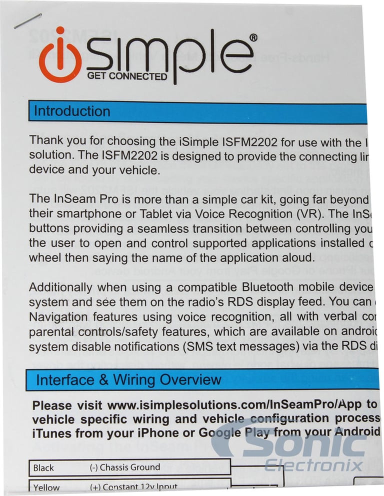 iSimple InSeam Bluetooth Streaming Kit (ISFM2202) Image 6